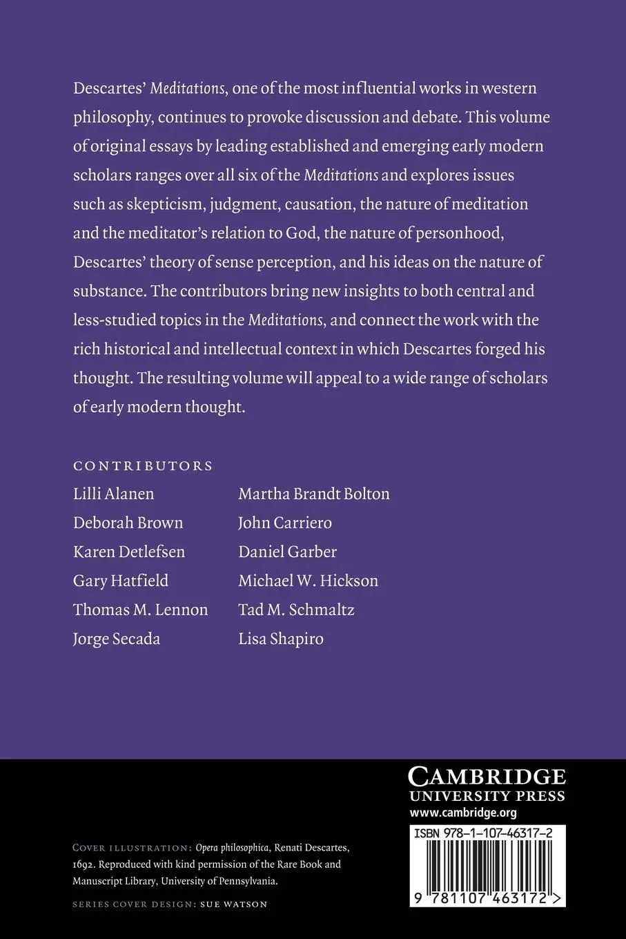 Rückseite: 9781107463172 | Descartes' Meditations | A Critical Guide | Karen Detlefsen | Buch