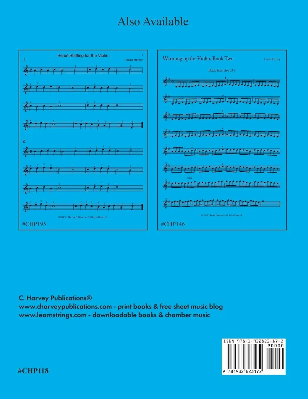 Rückseite: 9781932823172 | Warming Up for Violin, Book One | Cassia Harvey | Taschenbuch | 2012