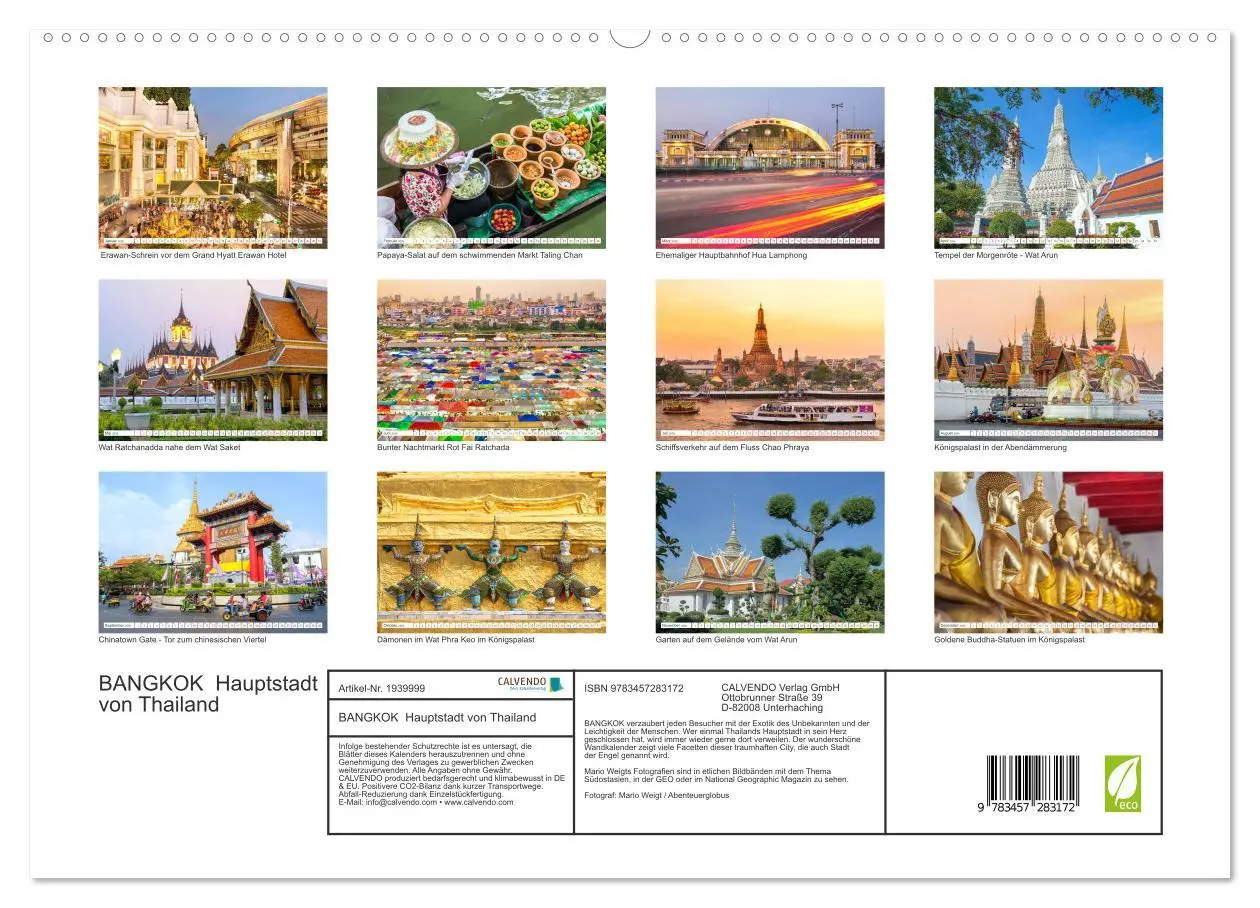 Bild: 9783457283172 | BANGKOK Hauptstadt von Thailand (hochwertiger Premium Wandkalender...