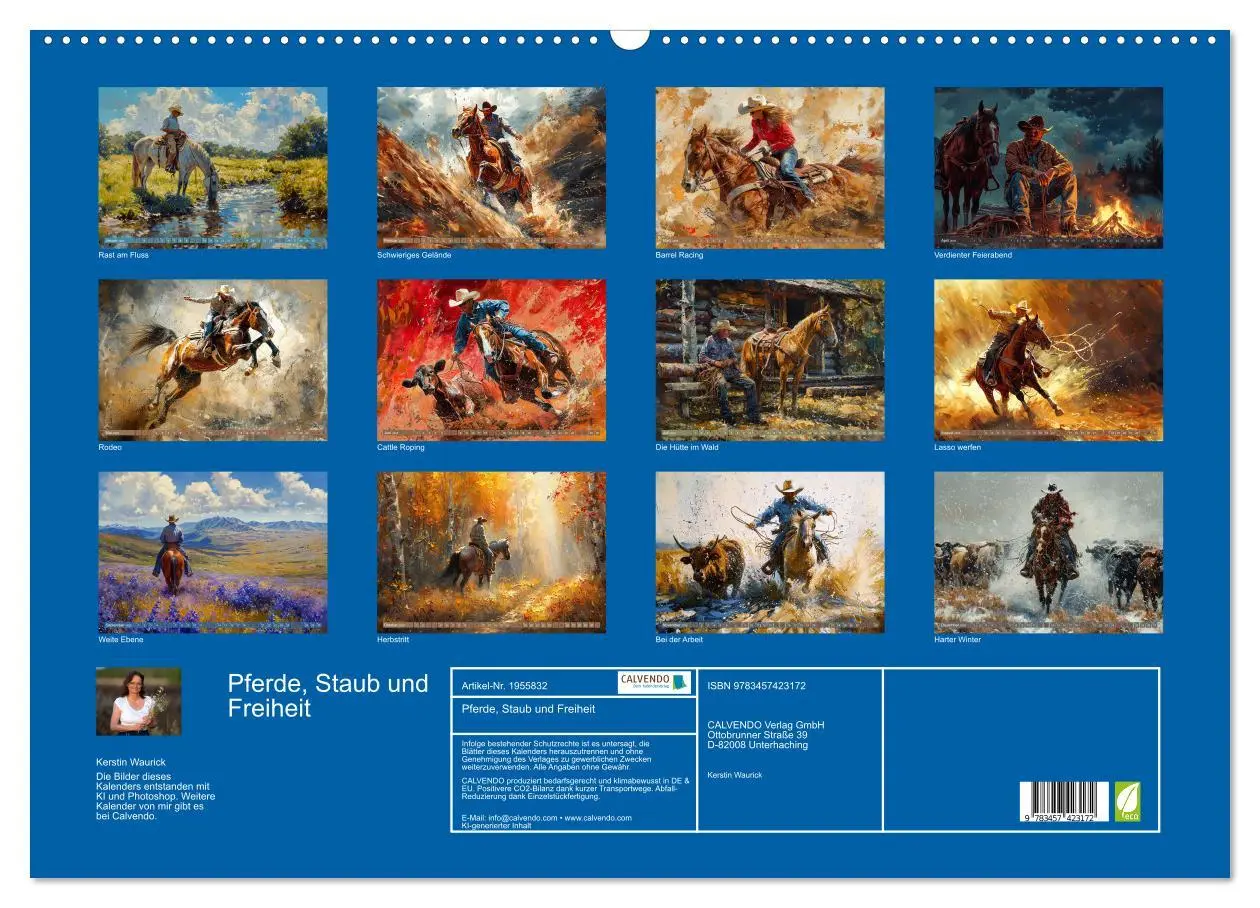 Bild: 9783457423172 | Pferde, Staub und Freiheit (Wandkalender 2026 DIN A2 quer),...