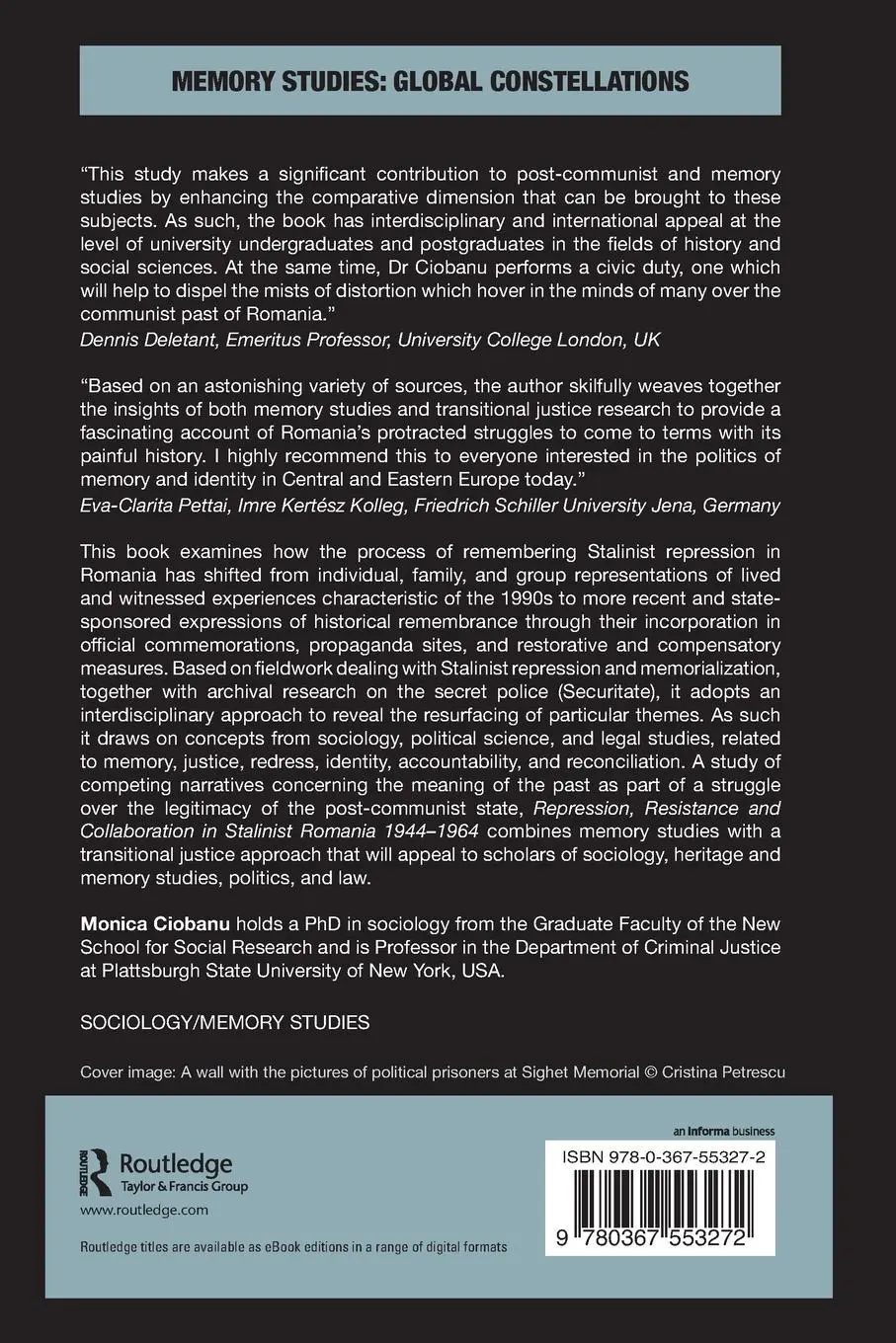Rückseite: 9780367553272 | Repression, Resistance and Collaboration in Stalinist Romania...