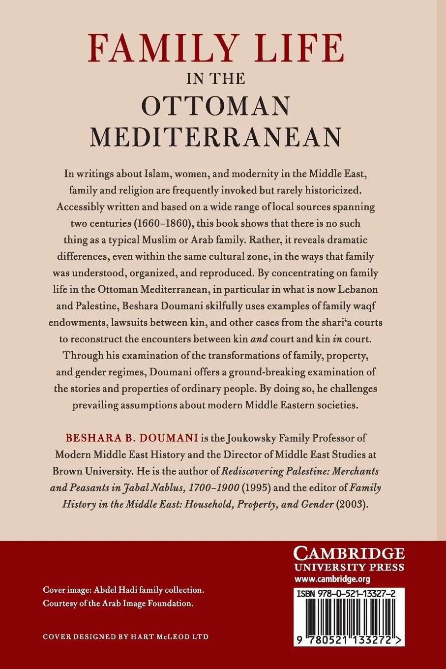 Rückseite: 9780521133272 | Family Life in the Ottoman Mediterranean | Beshara B. Doumani | Buch