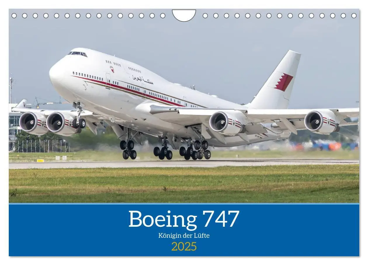 Cover: 9783435013272 | Boeing 747 Kalender (Wandkalender 2025 DIN A4 quer), CALVENDO...