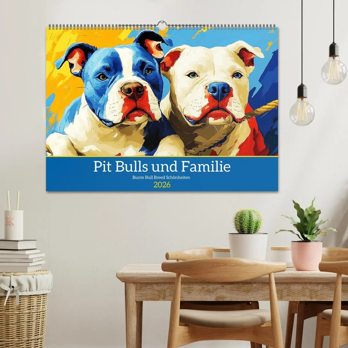 Bild: 9783457343272 | Pit Bulls und Familie. Bunte Bull Breed Schönheiten (Wandkalender...