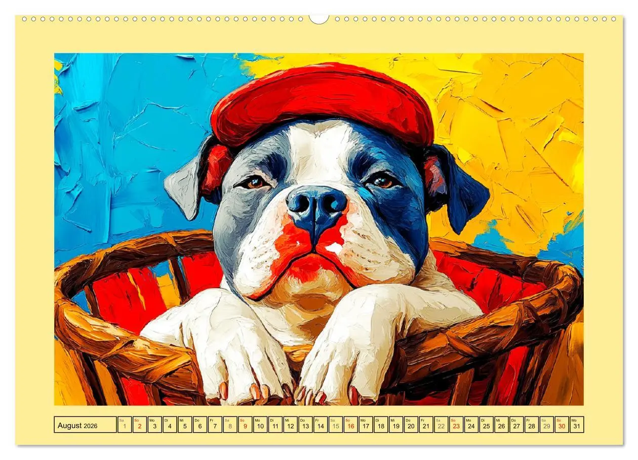 Bild: 9783457343272 | Pit Bulls und Familie. Bunte Bull Breed Schönheiten (Wandkalender...