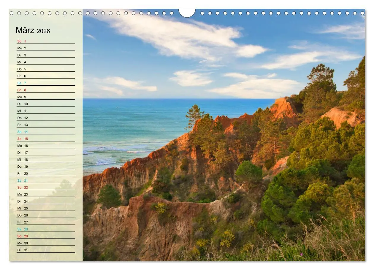 Bild: 9783457653272 | Die Küste der Algarve (Wandkalender 2026 DIN A3 quer), CALVENDO...
