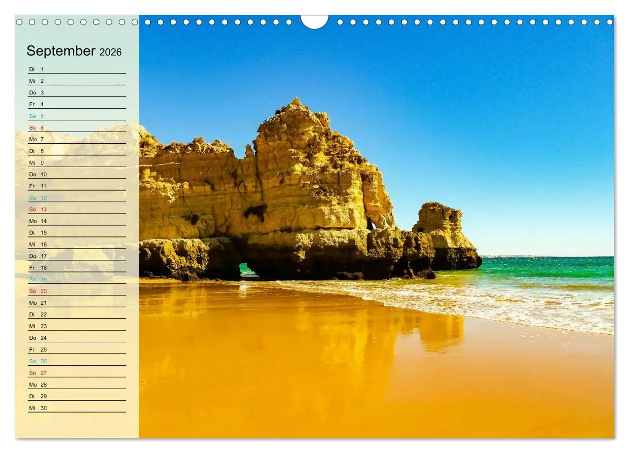 Bild: 9783457653272 | Die Küste der Algarve (Wandkalender 2026 DIN A3 quer), CALVENDO...