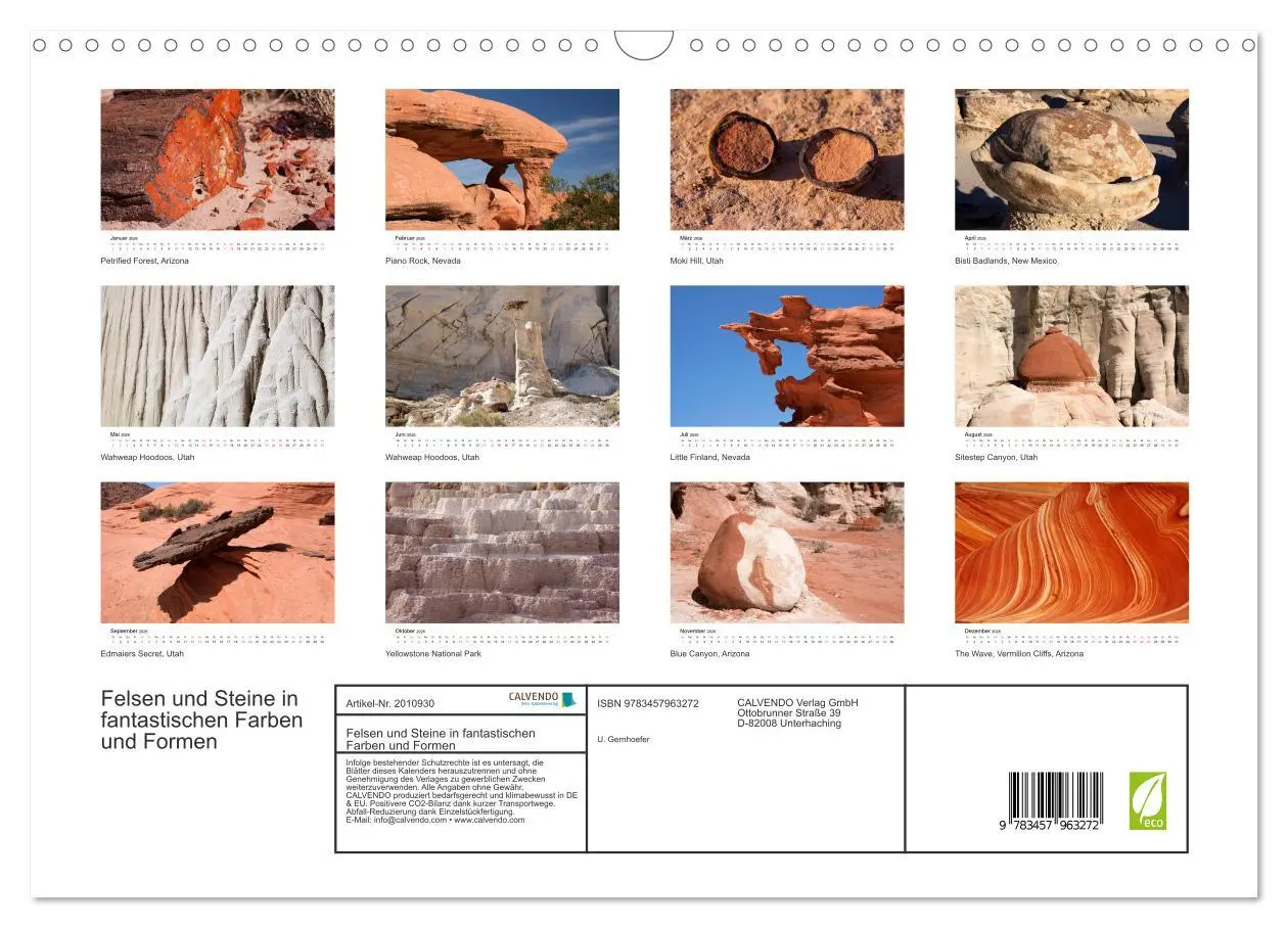 Bild: 9783457963272 | Felsen und Steine in fantastischen Farben und Formen (Wandkalender...