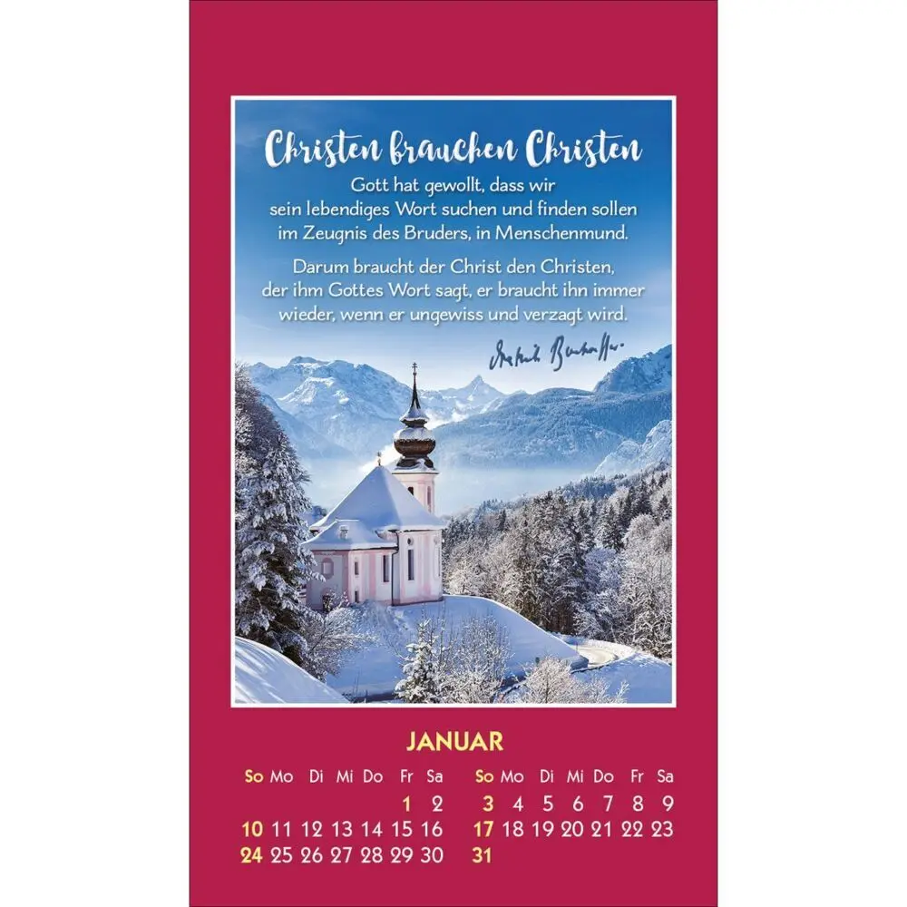 Bild: 9783754893272 | Gott ist bei dir 2027 | Mini-Aufkleber-Kalender | Dietrich Bonhoeffer
