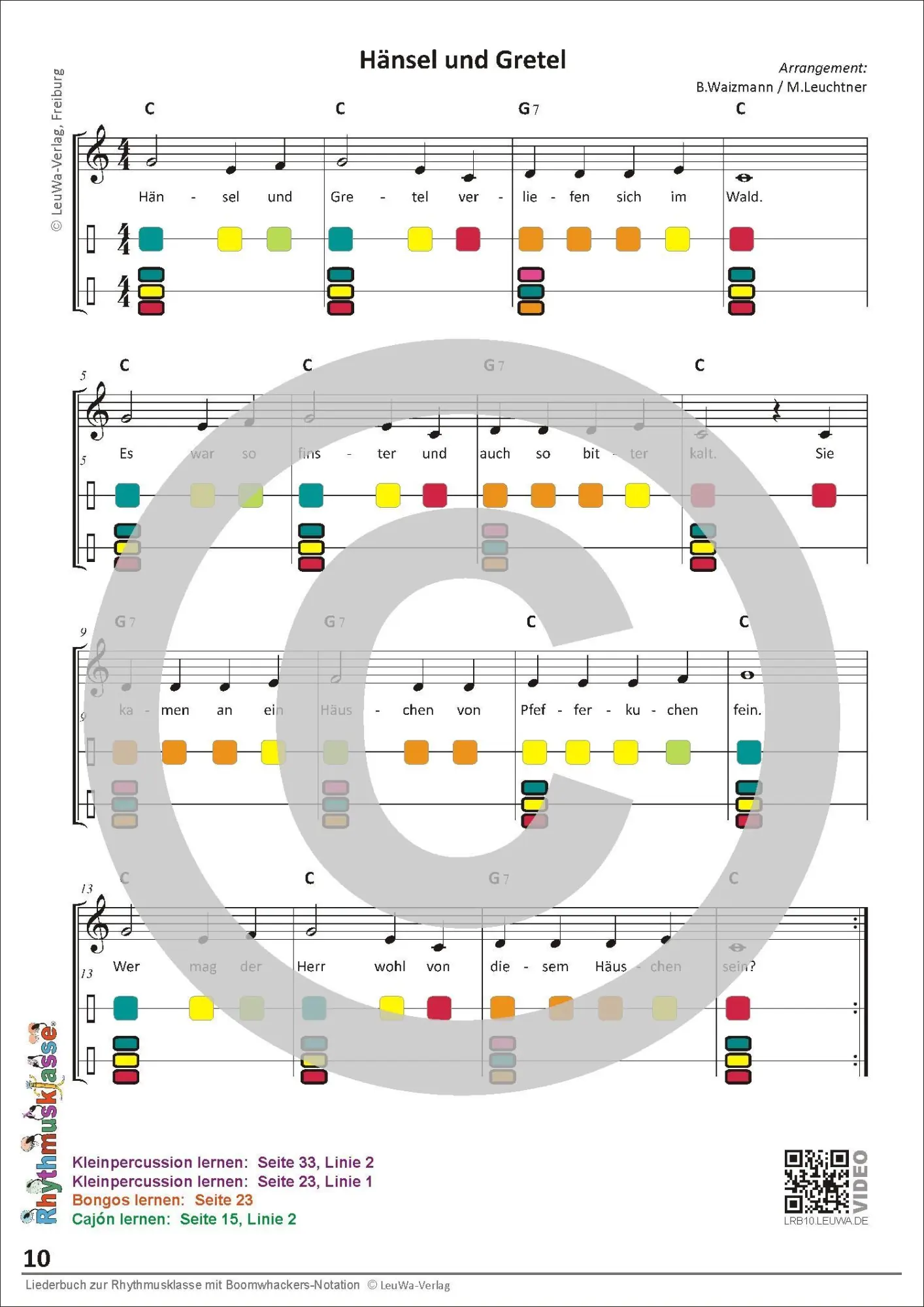 Bild: 9783940533272 | Liederbuch zur Rhythmusklasse mit Boomwhackers-Notation | Hoff (u. a.)