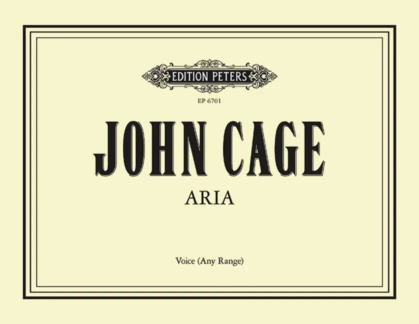 Cover: 9790300733272 | Aria | John Cage | Buch | Partitur | Deutsch | 2018