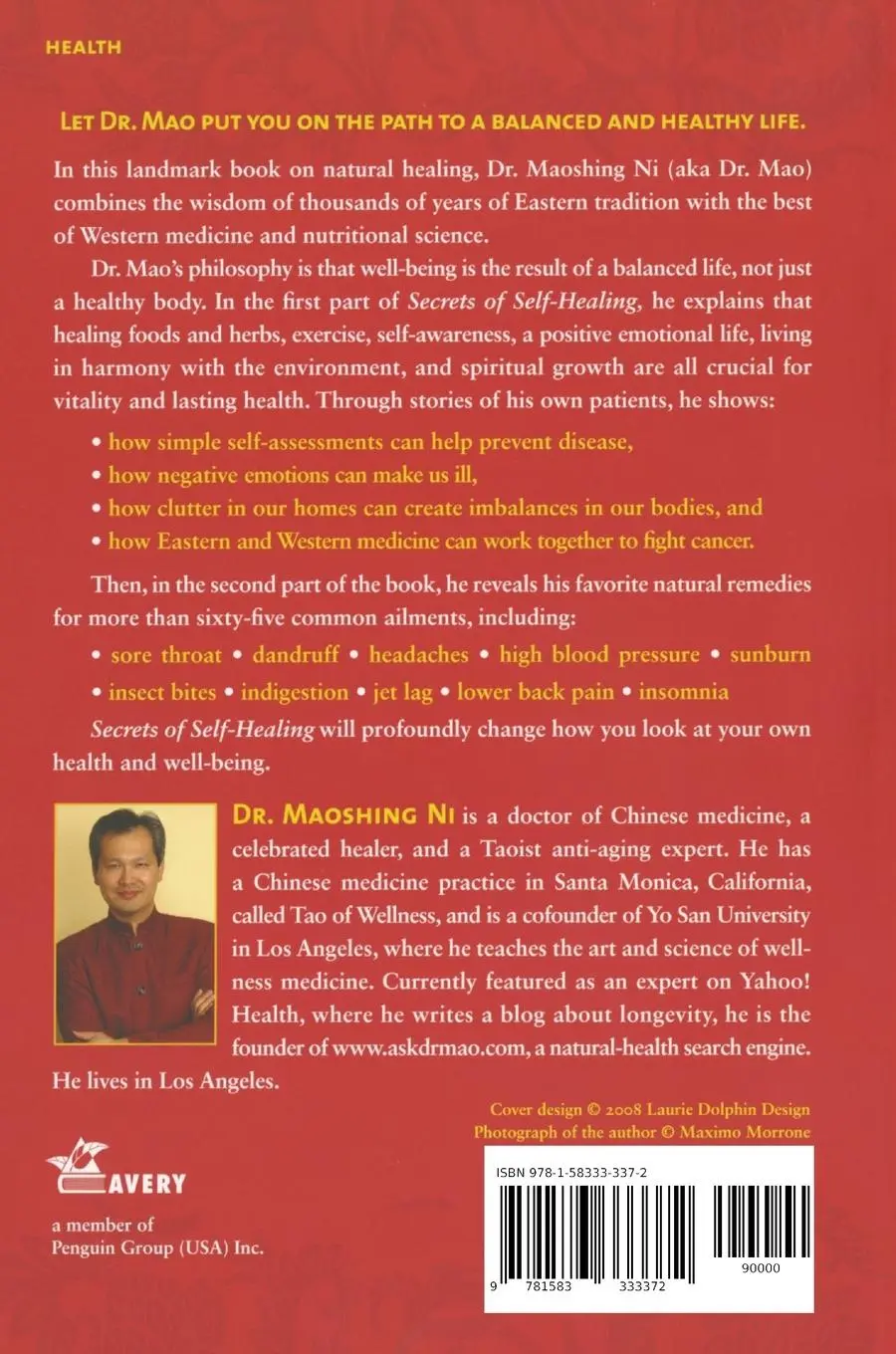 Rückseite: 9781583333372 | Secrets of Self-Healing | Maoshing Ni | Taschenbuch | Englisch | 2008