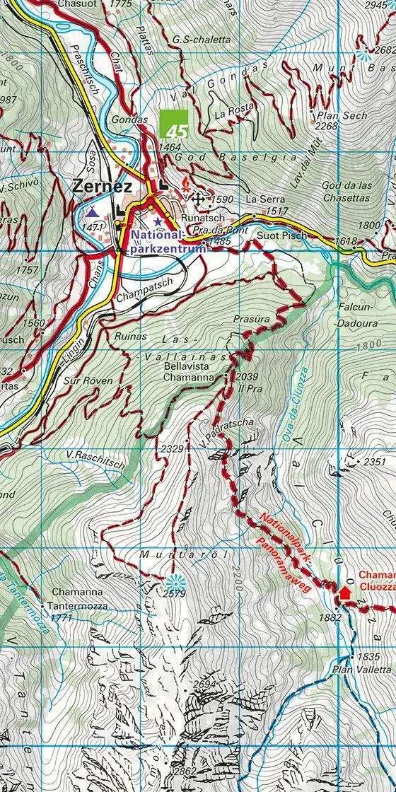 Bild: 9783259023372 | Nationalpark - Val Müstair 37 Wanderkarte 1:40 000 matt laminiert