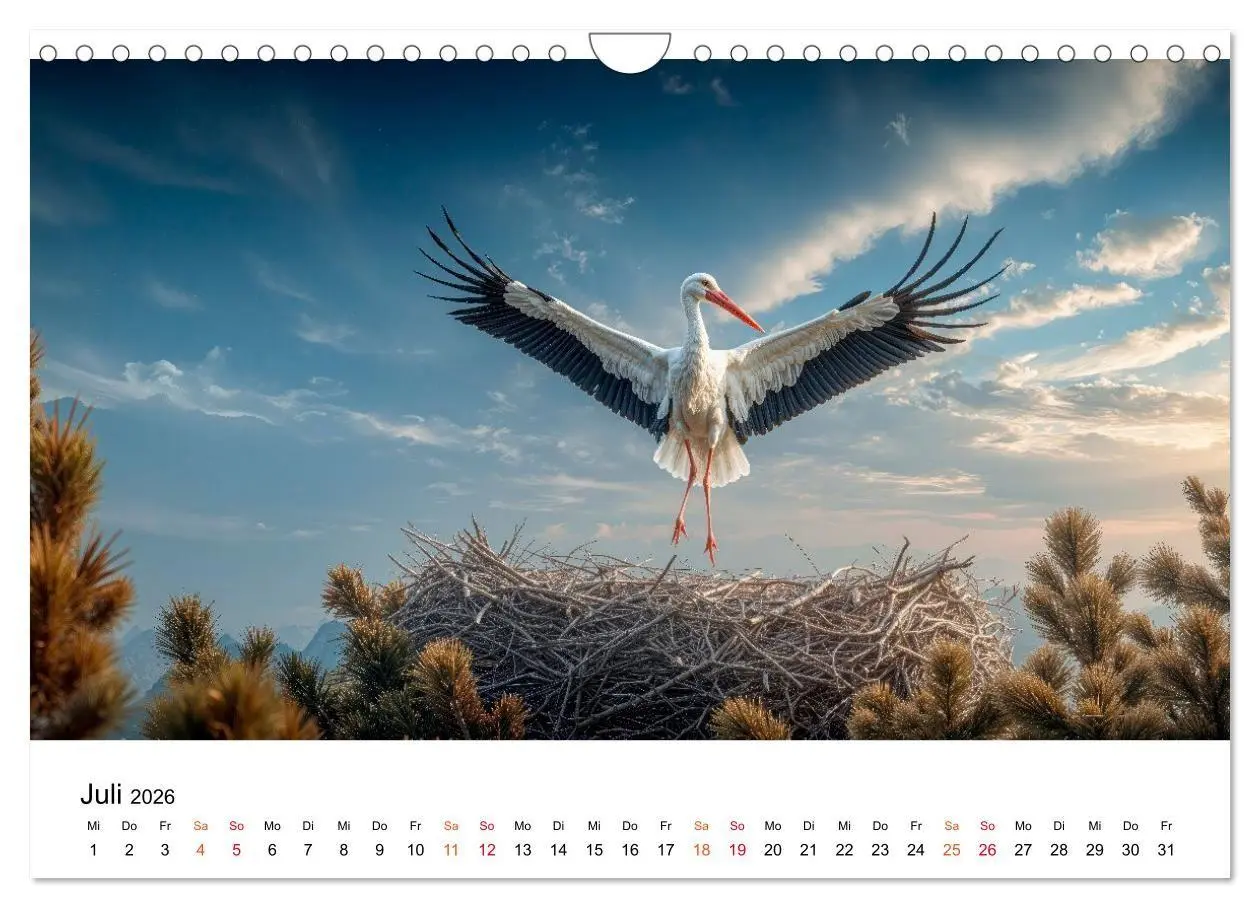Bild: 9783516663372 | Störche - Zeit für schöne Augenblicke (Wandkalender 2026 DIN A4...