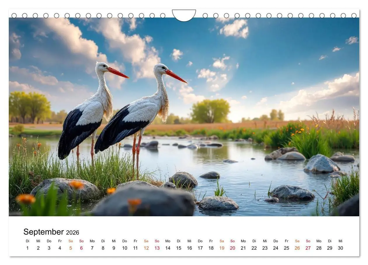 Bild: 9783516663372 | Störche - Zeit für schöne Augenblicke (Wandkalender 2026 DIN A4...
