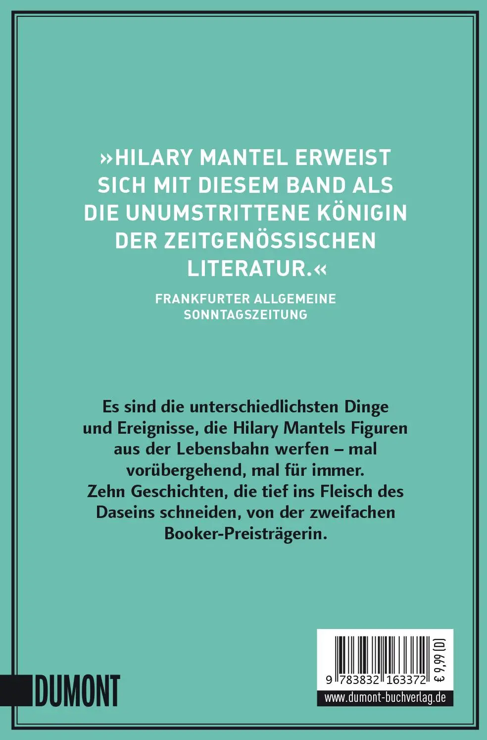 Rückseite: 9783832163372 | Die Ermordung Margaret Thatchers | Erzählungen | Hilary Mantel | Buch