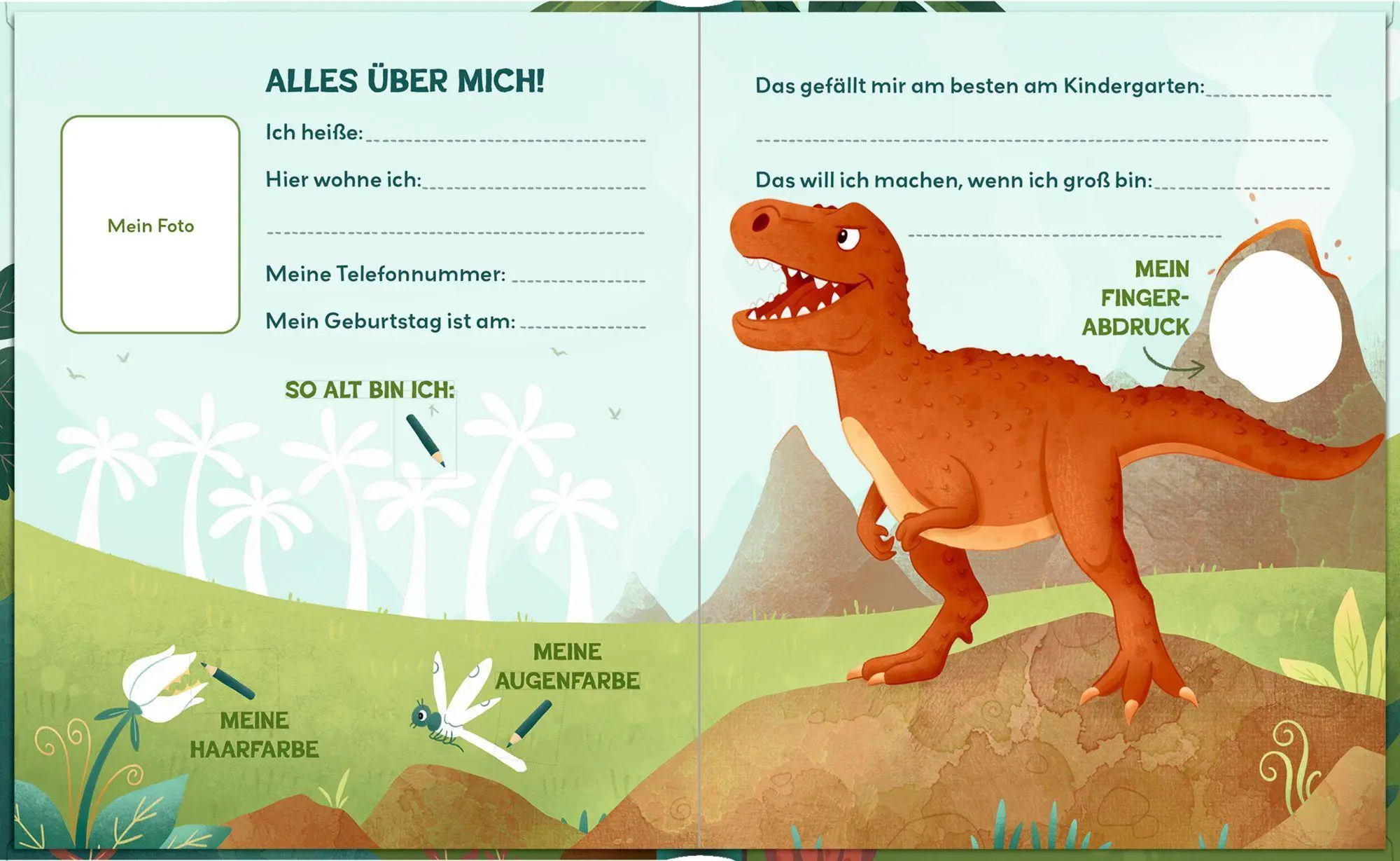 Bild: 4050003953472 | Freundebuch - Meine Kindergartenfreunde | Dino Friends | Hatkemper