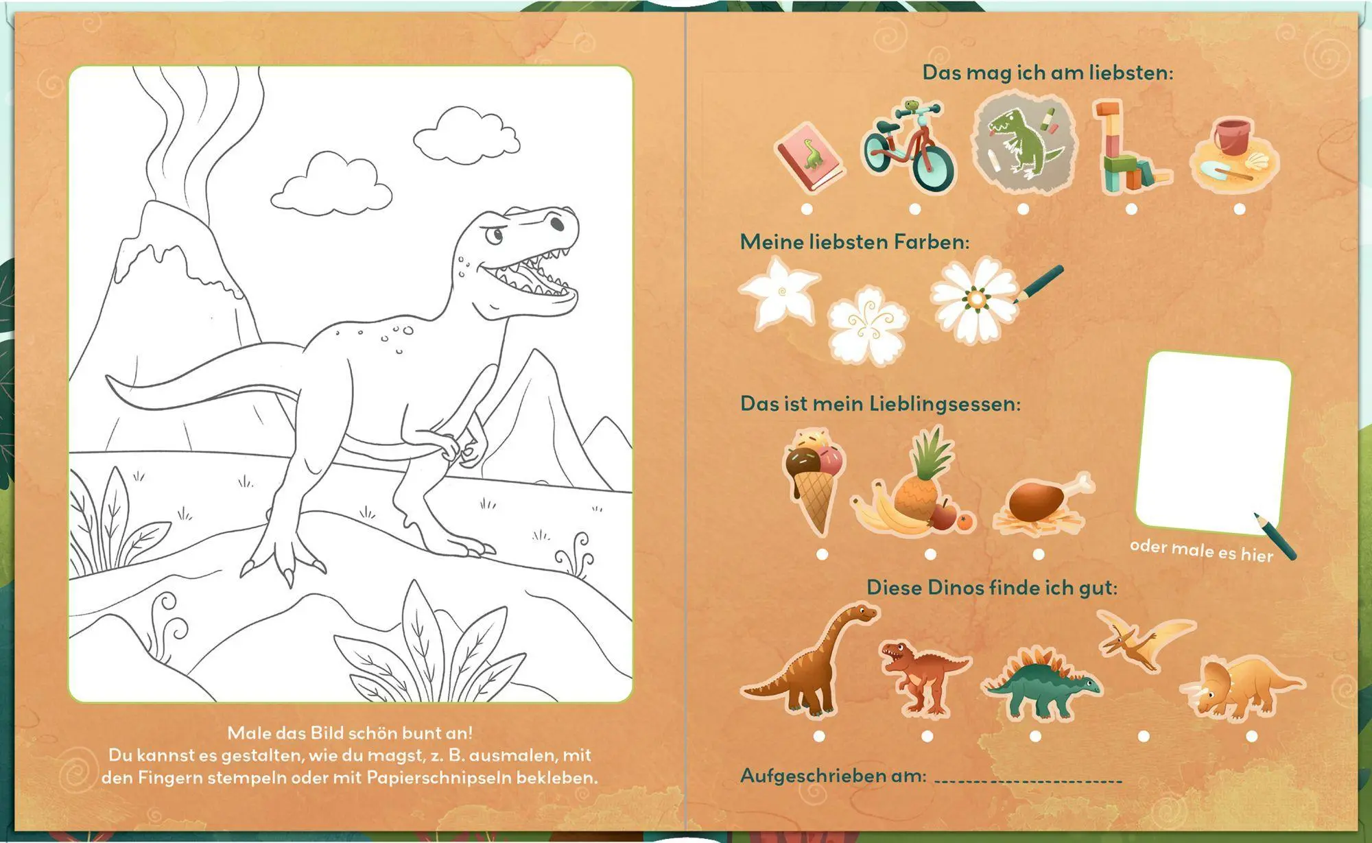 Bild: 4050003953472 | Freundebuch - Meine Kindergartenfreunde | Dino Friends | Hatkemper