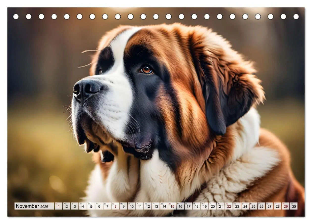 Bild: 9783457323472 | Gigant Bernhardiner (Tischkalender 2026 DIN A5 quer), CALVENDO...