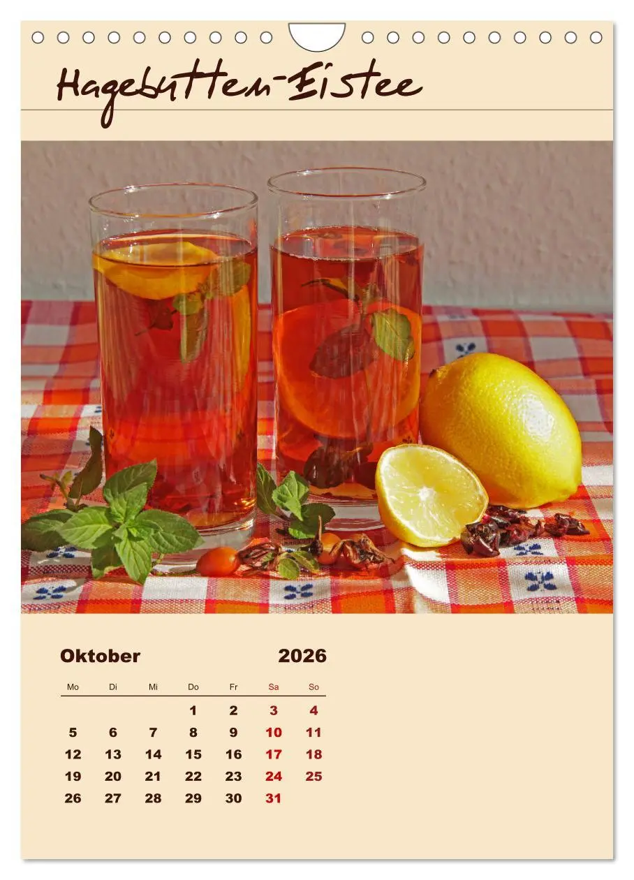 Bild: 9783516413472 | Erfrischender Eistee - Rezeptideen (Wandkalender 2026 DIN A4 hoch),...