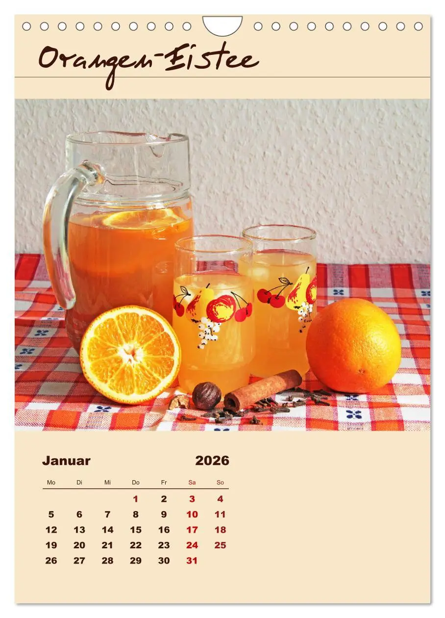 Bild: 9783516413472 | Erfrischender Eistee - Rezeptideen (Wandkalender 2026 DIN A4 hoch),...