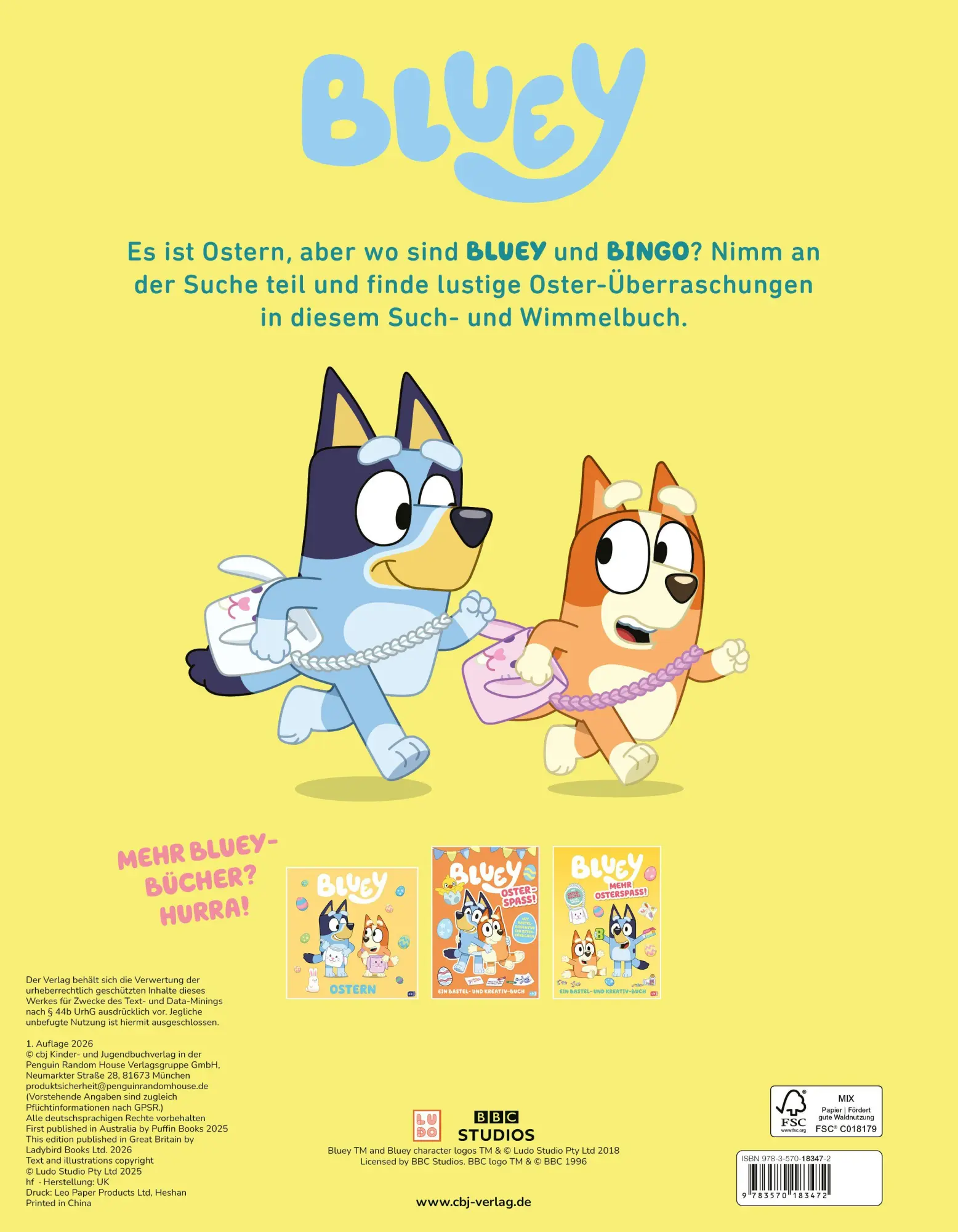 Bild: 9783570183472 | BLUEY - Wo ist Bluey? an Ostern | Buch | BLUEY - Bilderbücher | 32 S.