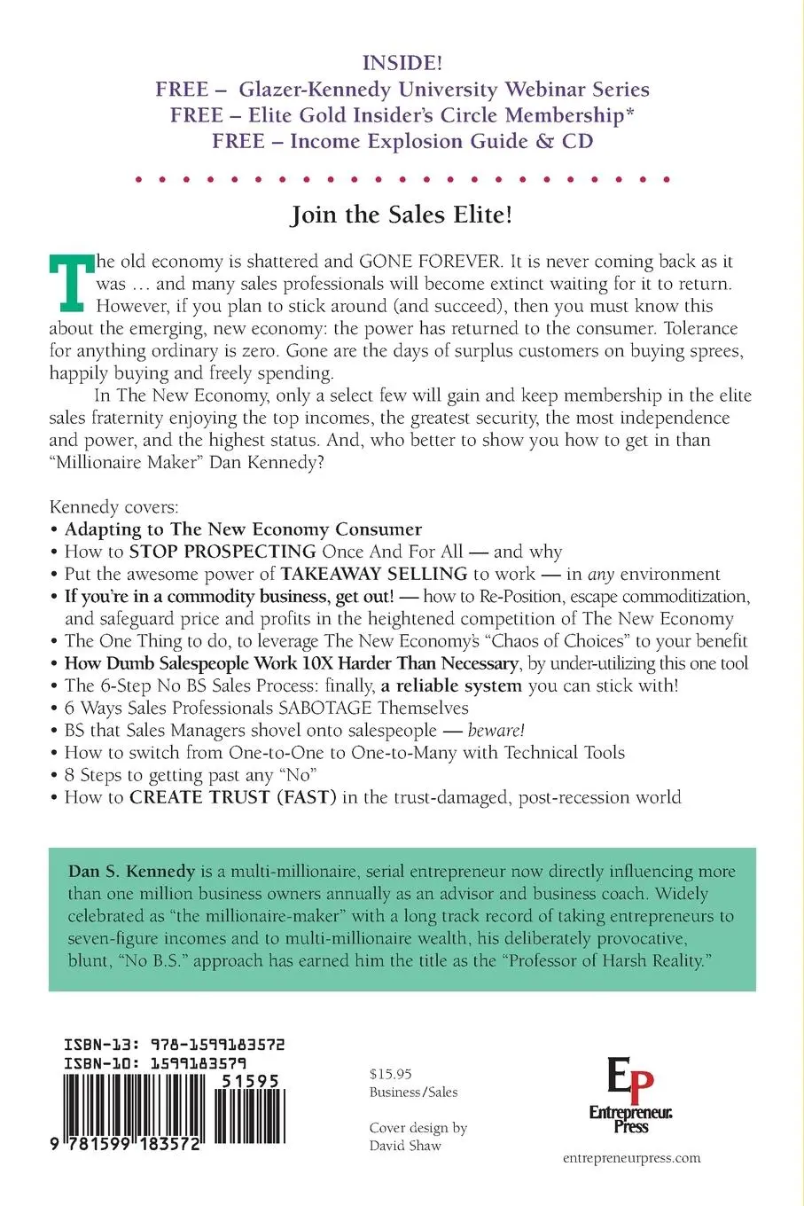 Rückseite: 9781599183572 | No B.S. Sales Success In The New Economy | Dan S Kennedy | Taschenbuch