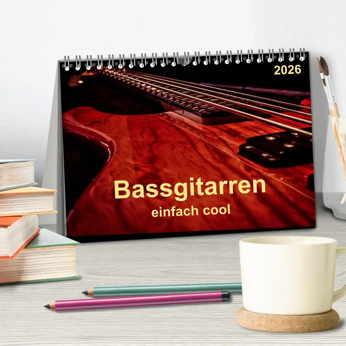 Bild: 9783516023572 | Bassgitarren - einfach cool (Tischkalender 2026 DIN A5 quer),...