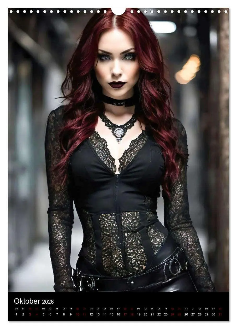 Bild: 9783516263572 | Wunderschöne Gothic Divas (Wandkalender 2026 DIN A3 hoch), CALVENDO...