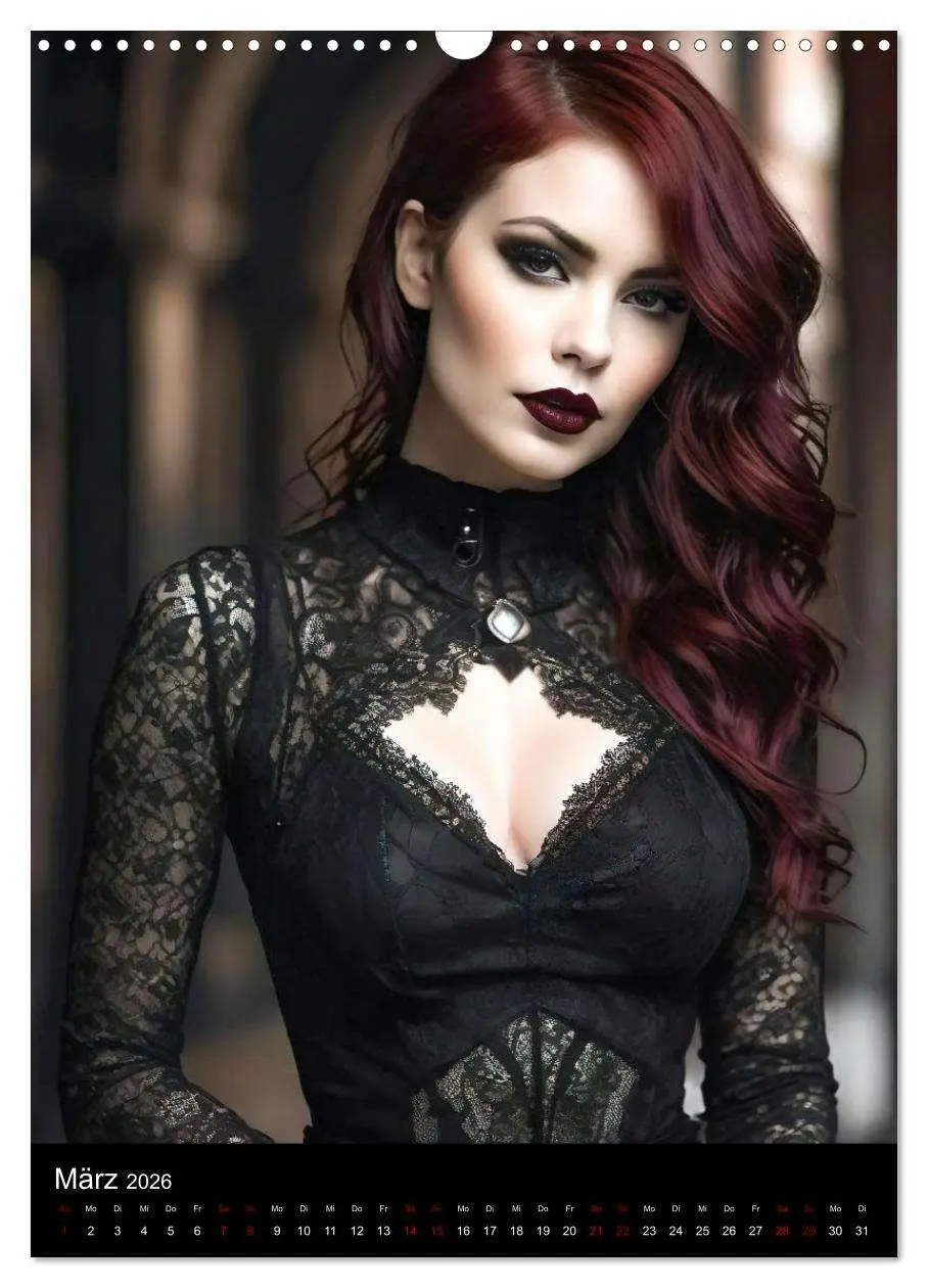 Bild: 9783516263572 | Wunderschöne Gothic Divas (Wandkalender 2026 DIN A3 hoch), CALVENDO...