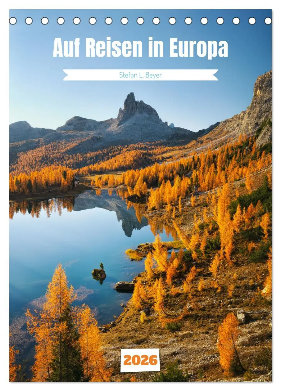Cover: 9783516333572 | Auf Reisen in Europa (Tischkalender 2026 DIN A5 hoch), CALVENDO...