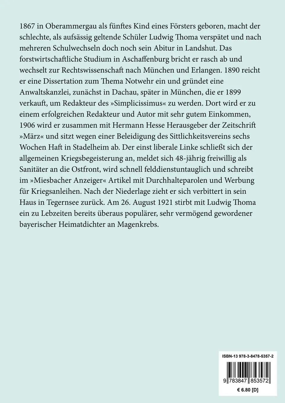 Rückseite: 9783847853572 | Die Lokalbahn (Großdruck) | Komödie in drei Akten | Ludwig Thoma