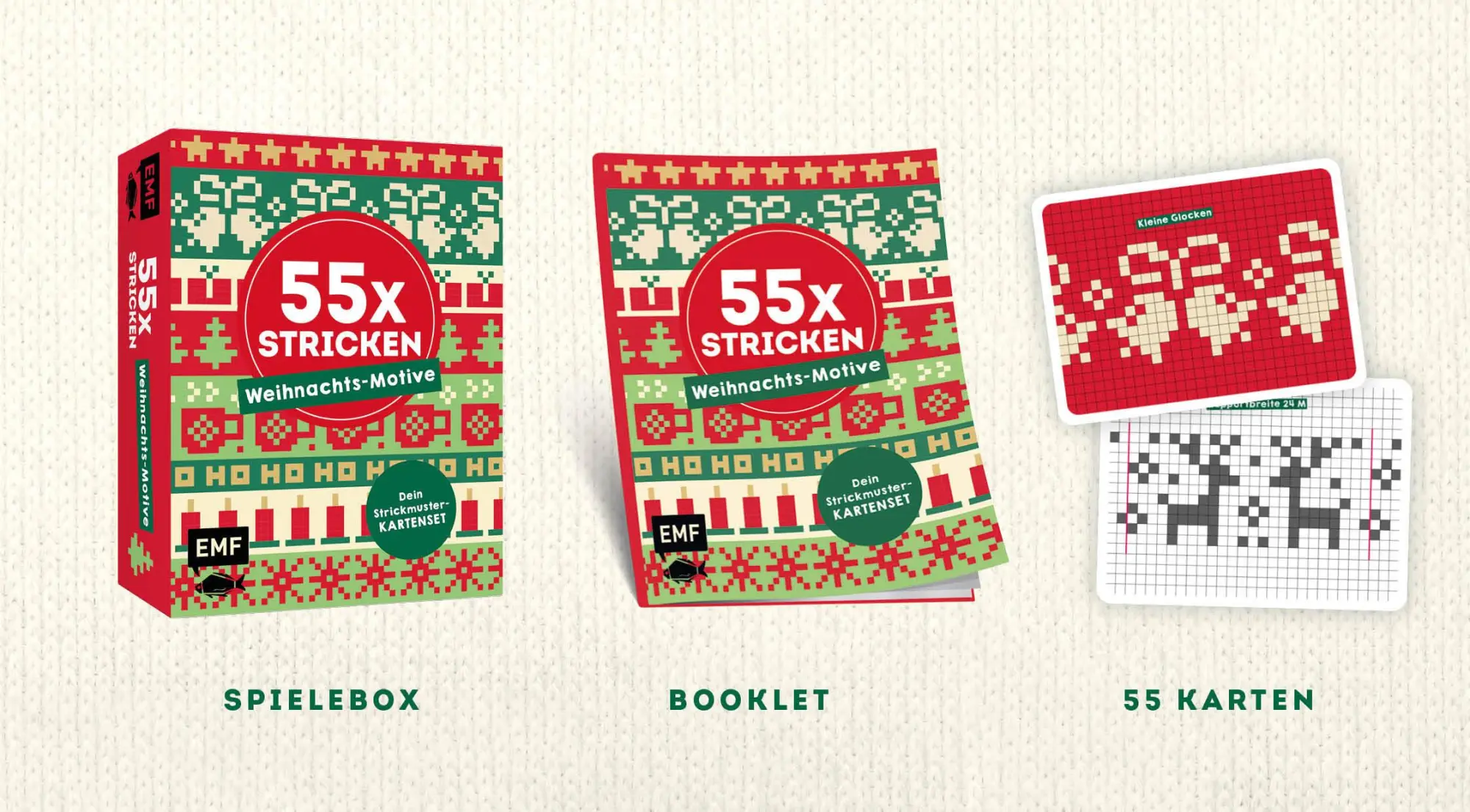 Bild: 4260478343672 | 55 x stricken - Weihnachts-Motive: Deine Strickmustersammlung als...
