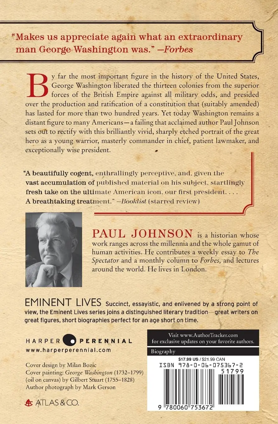 Rückseite: 9780060753672 | George Washington | The Founding Father | Paul Johnson | Taschenbuch