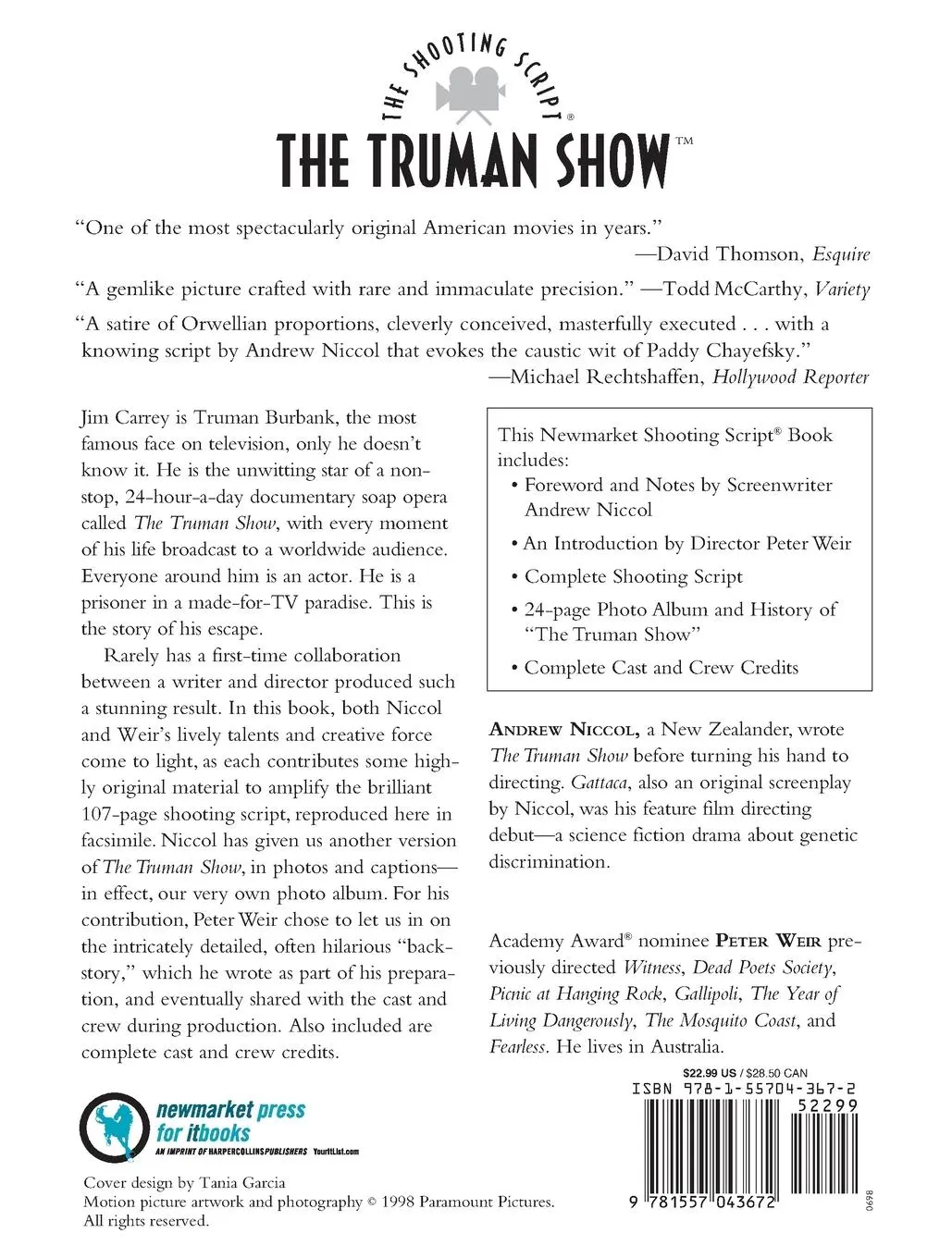 Rückseite: 9781557043672 | The Truman Show | The Shooting Script | Andrew Niccol | Taschenbuch