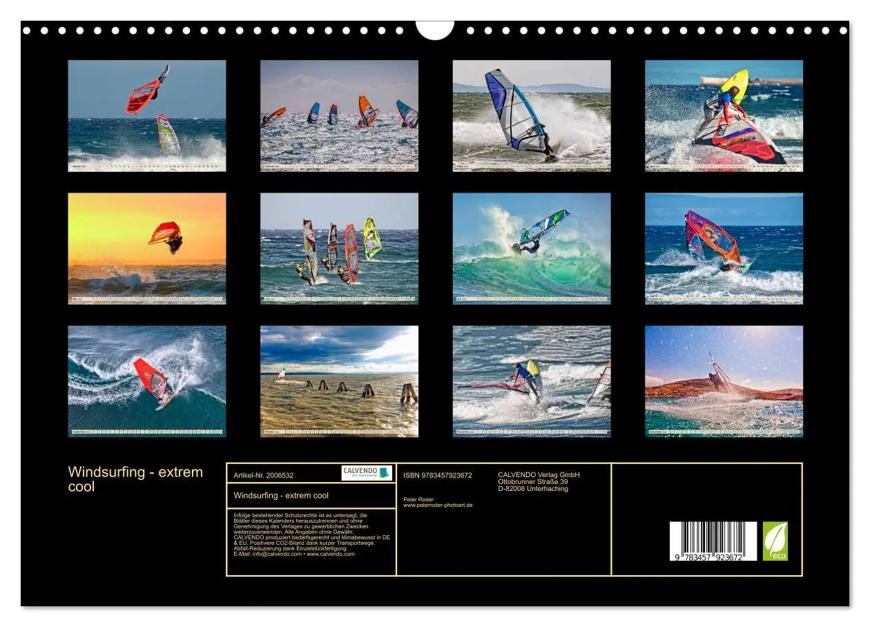 Bild: 9783457923672 | Windsurfing - extrem cool (Wandkalender 2026 DIN A3 quer), CALVENDO...