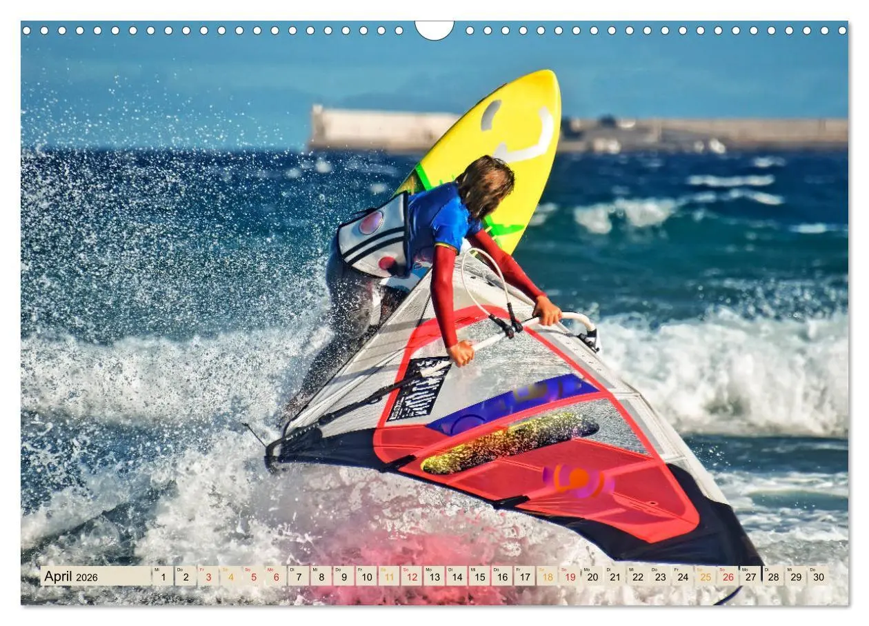 Bild: 9783457923672 | Windsurfing - extrem cool (Wandkalender 2026 DIN A3 quer), CALVENDO...