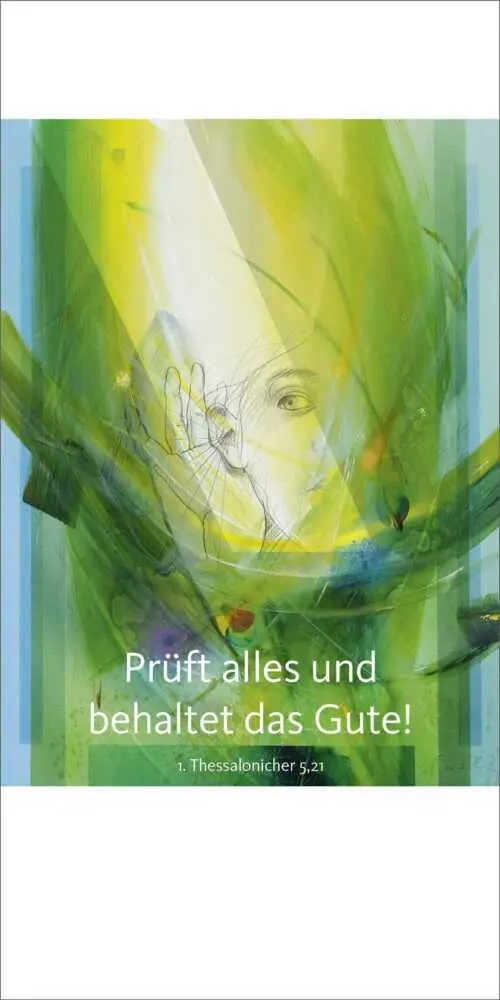Cover: 4251693903772 | Jahreslosung Münch 2025, Faltkarte mit Betrachtung (5er-Set) | Münch