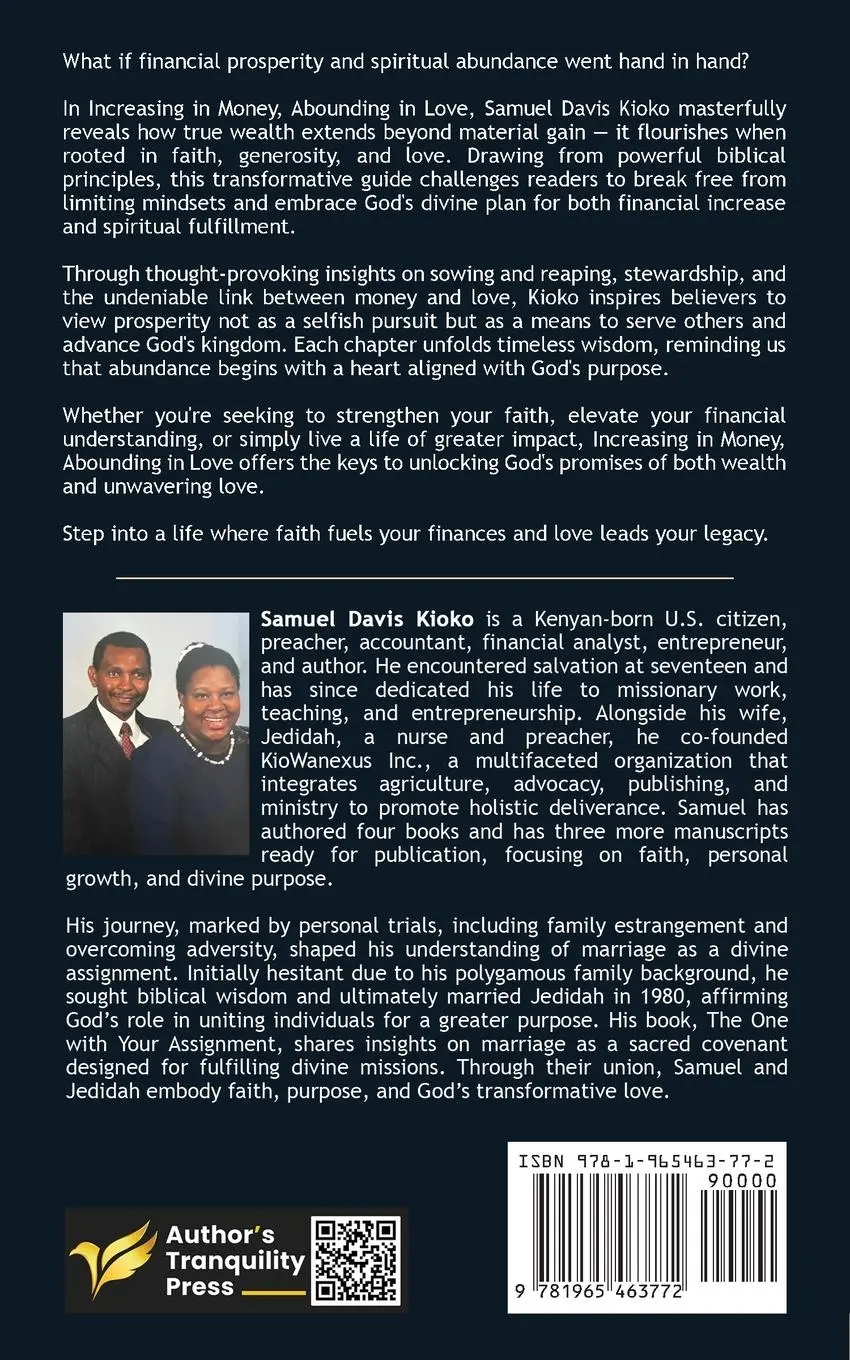 Rückseite: 9781965463772 | Increasing in Money Abounding in Love | Samuel Davis Kioko | Buch