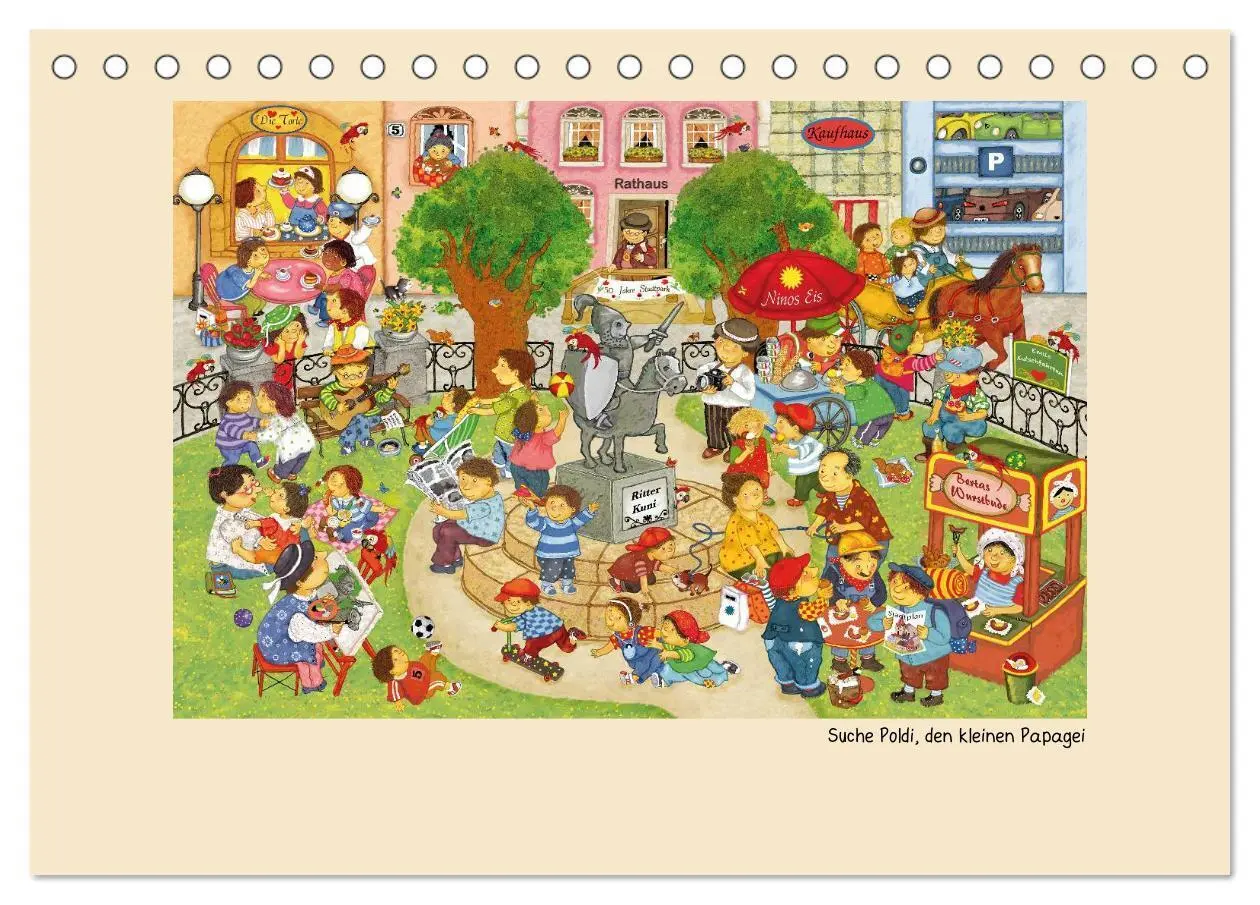 Bild: 9783435823772 | Wimmelbilder (Tischkalender 2025 DIN A5 quer), CALVENDO Monatskalender