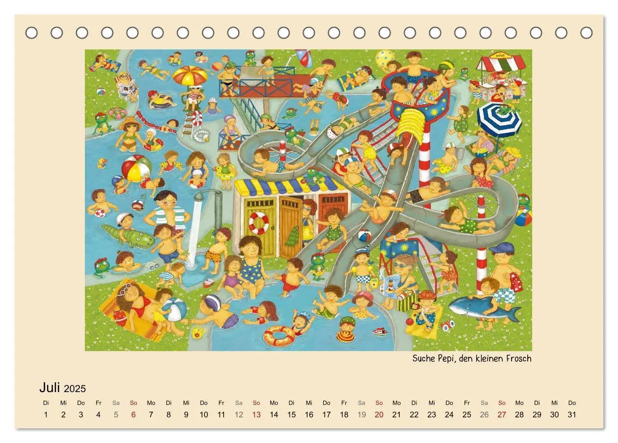 Bild: 9783435823772 | Wimmelbilder (Tischkalender 2025 DIN A5 quer), CALVENDO Monatskalender