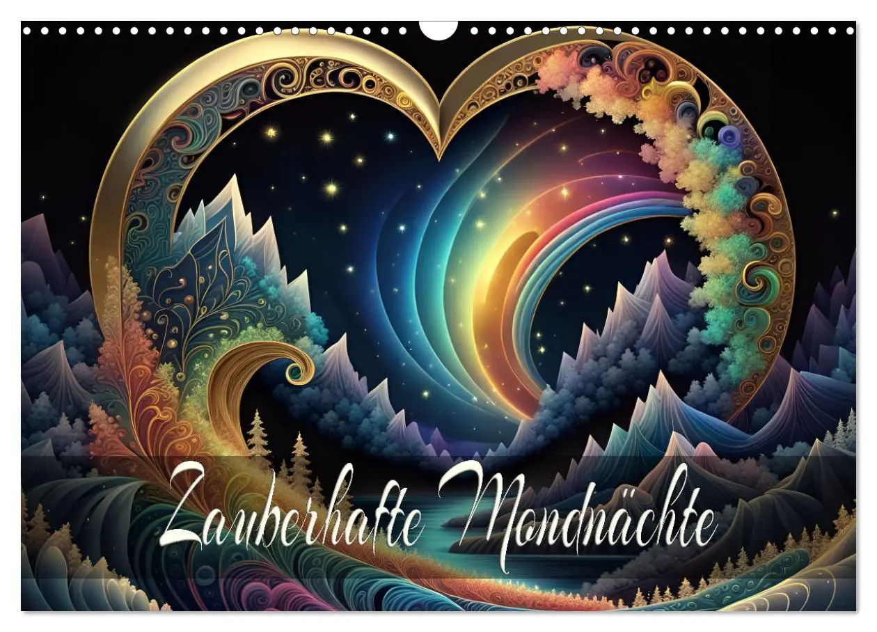 Cover: 9783457463772 | Zauberhafte Mondnächte (Wandkalender 2026 DIN A3 quer), CALVENDO...