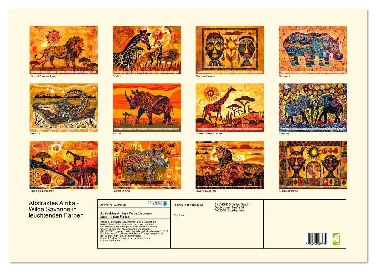Bild: 9783516623772 | Abstraktes Afrika - Wilde Savanne in leuchtenden Farben...
