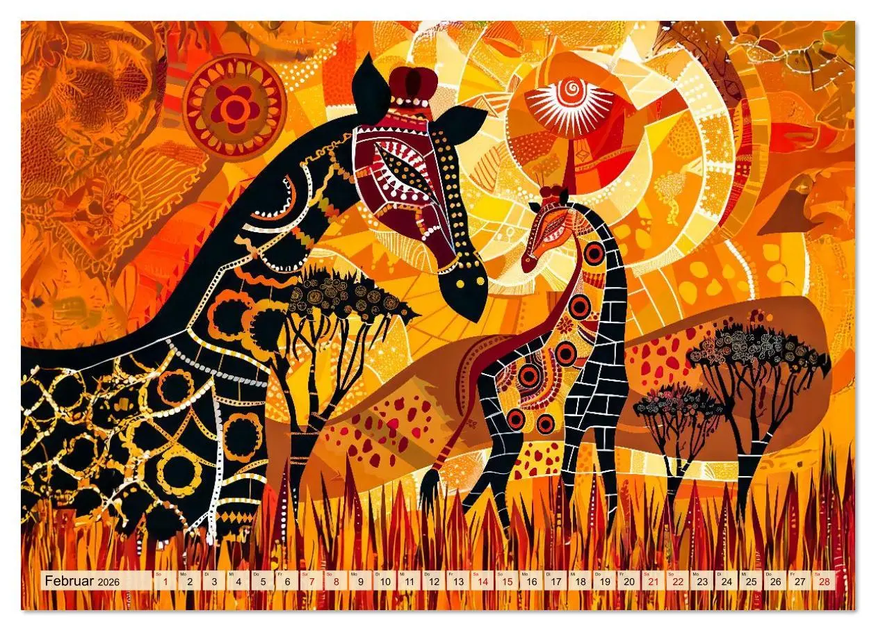 Bild: 9783516623772 | Abstraktes Afrika - Wilde Savanne in leuchtenden Farben...