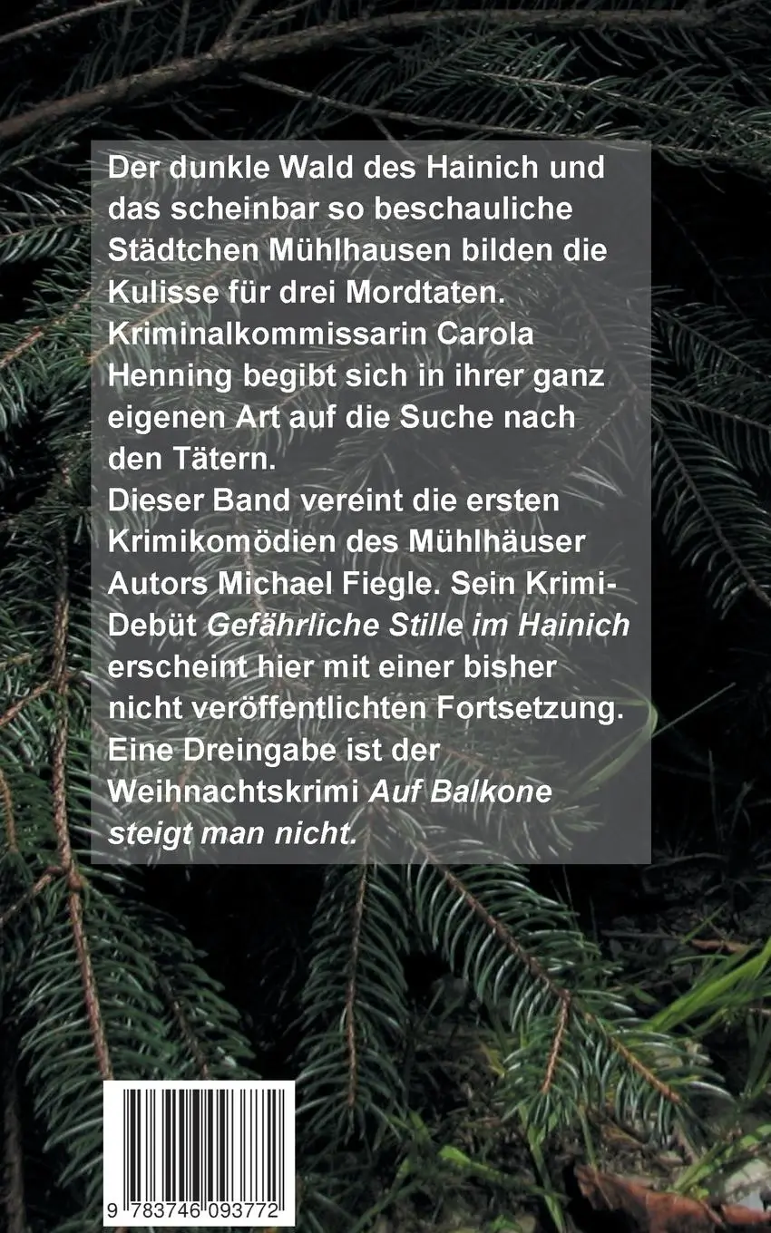 Rückseite: 9783746093772 | Die Tote im Mühlhäuser Stadtwald | Und andere Hainich - Krimis | Buch
