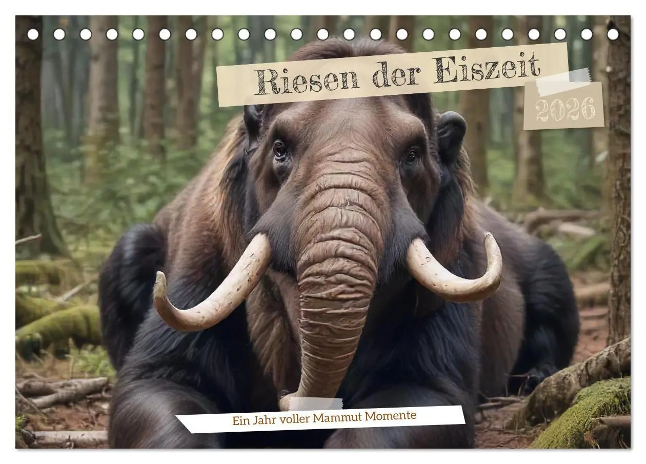 Cover: 9783457383872 | Riesen der Eiszeit - Ein Jahr voller Mammut Momente (Tischkalender...