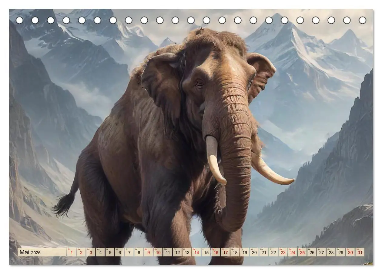 Bild: 9783457383872 | Riesen der Eiszeit - Ein Jahr voller Mammut Momente (Tischkalender...