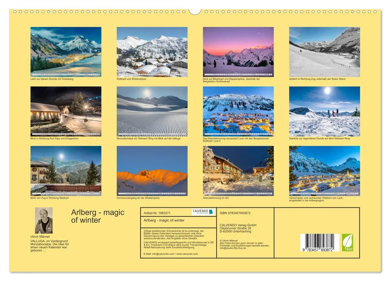 Bild: 9783457693872 | Arlberg - magic of winter (hochwertiger Premium Wandkalender 2026...