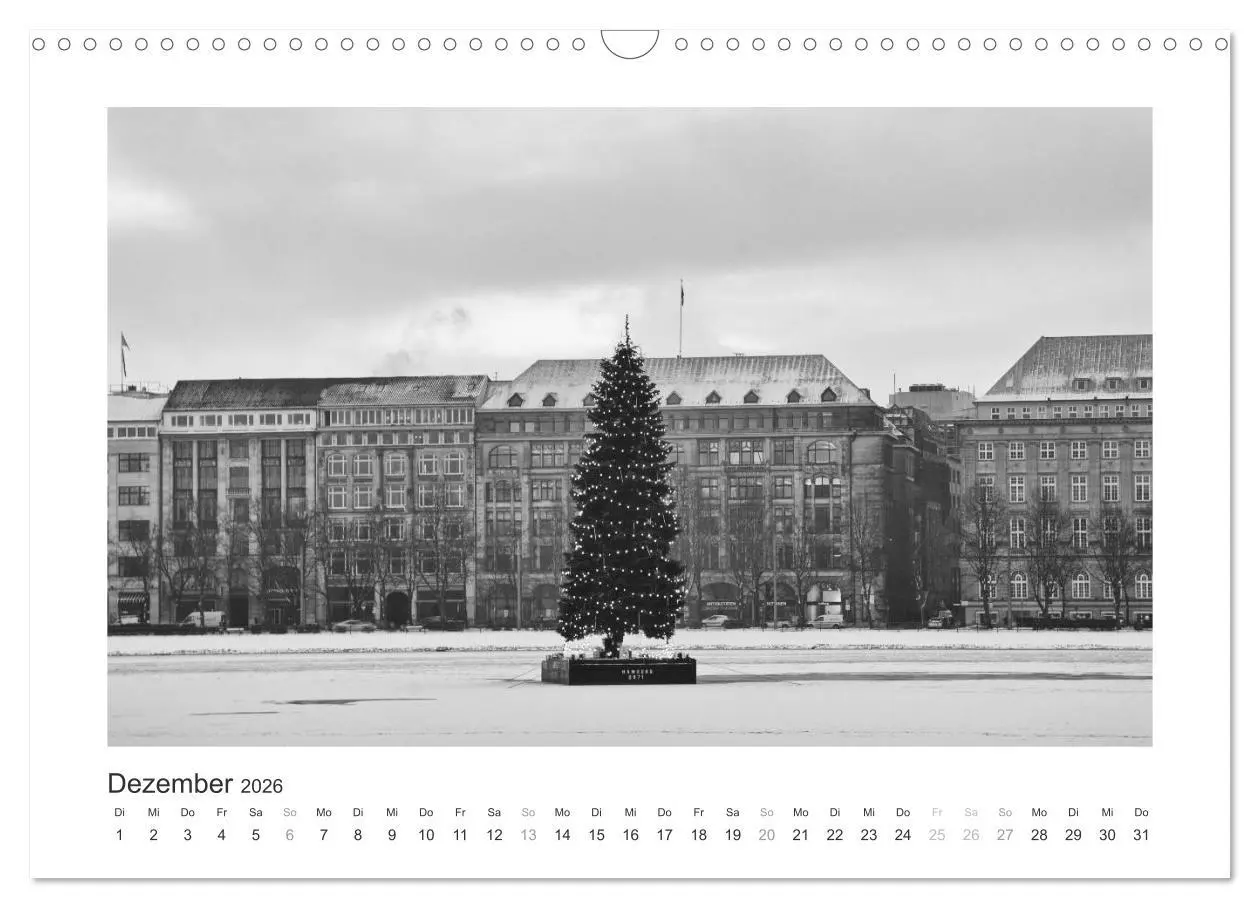 Bild: 9783516093872 | Hamburg in schwarz-weiss (Wandkalender 2026 DIN A3 quer), CALVENDO...