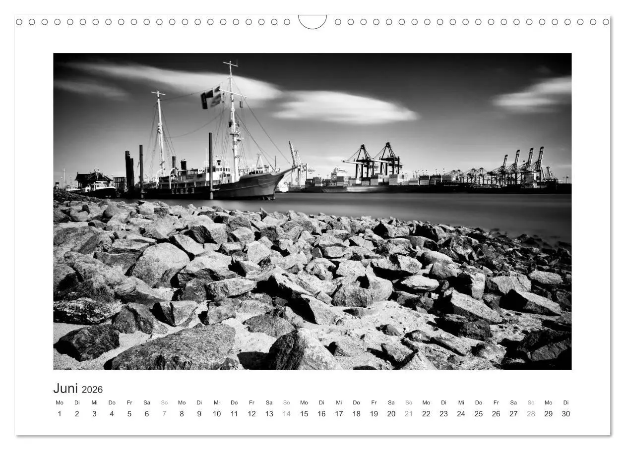 Bild: 9783516093872 | Hamburg in schwarz-weiss (Wandkalender 2026 DIN A3 quer), CALVENDO...